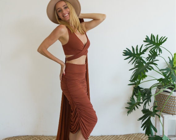 Dress Sensual Skirt | Women Skirt | Bohemian Boho Skirt | Boho Chic Skirt | Summer Skirt | Brown Skirt | summer dresses for women